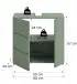 Waschbeckenunterschrank >Vira< in Smoke Green - 60x57x34cm (BxHxT)
