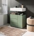 Waschbeckenunterschrank >Vira< in Smoke Green - 60x57x34cm (BxHxT)