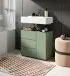 Waschbeckenunterschrank >Vira< in Smoke Green - 60x57x34cm (BxHxT)