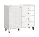 Highboard >Prisma< in Weiß - 110x96x40cm (BxHxT)