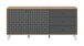 Sideboard >Prisma< in Artisan Oak / Anthrazit matt - 170x76x40cm (BxHxT)