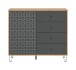 Highboard >Prisma< in Artisan Oak / Anthrazit matt - 110x96x40cm (BxHxT)