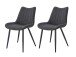 Esszimmerstuhl >Lotta< 2er Set in anthrazit, Webstoff - 53x86x59cm (BxHxT)