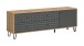 Lowboard >Prisma< in Artisan Oak / Anthrazit matt - 164x56x40cm (BxHxT)