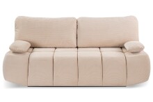Schlafsofa >Lauder< in beige, Cord - 207x93x105cm (BxHxT)