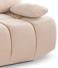 Schlafsofa >Lauder< in beige, Cord - 207x93x105cm (BxHxT)