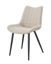 Esszimmerstuhl >Lotta< 2er Set in creme, Webstoff - 53x86x59cm (BxHxT)