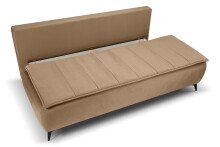 Schlafsofa >Sendi< in braun-beige, Velour - 210x103x90cm (BxHxT)
