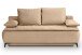Schlafsofa >Sendi< in braun-beige, Velour - 210x103x90cm (BxHxT)