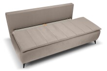 Schlafsofa >Sendi< in beige, Velour - 210x103x90cm (BxHxT)