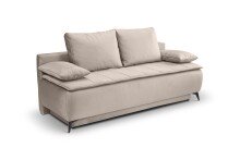 Schlafsofa >Sendi< in beige, Velour - 210x103x90cm...