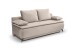 Schlafsofa >Sendi< in beige, Velour - 210x103x90cm (BxHxT)