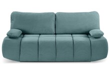 Schlafsofa >Lauder< in mint-blau, Cord - 207x93x105cm (BxHxT)