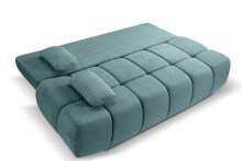 Schlafsofa >Lauder< in mint-blau, Cord - 207x93x105cm (BxHxT)