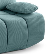 Schlafsofa >Lauder< in mint-blau, Cord - 207x93x105cm (BxHxT)