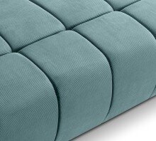 Schlafsofa >Lauder< in mint-blau, Cord - 207x93x105cm (BxHxT)