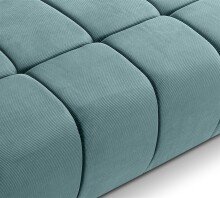 Schlafsofa >Lauder< in mint-blau, Cord - 207x93x105cm (BxHxT)