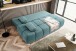 Schlafsofa >Lauder< in mint-blau, Cord - 207x93x105cm (BxHxT)