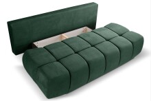 Schlafsofa >Lauder< in smaragdgrün, Cord - 207x93x105cm (BxHxT)