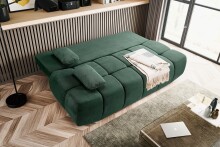 Schlafsofa >Lauder< in smaragdgrün, Cord - 207x93x105cm (BxHxT)