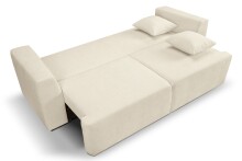 Schlafsofa >Point< in hellbeige, Webstoff - 250x95x99cm (BxHxT)