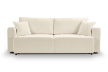 Schlafsofa >Point< in hellbeige, Webstoff - 250x95x99cm (BxHxT)