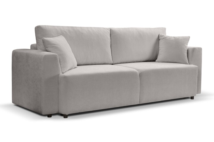 Schlafsofa >Point< in hellgrau, Webstoff - 250x95x99cm (BxHxT)