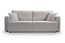 Schlafsofa >Point< in hellgrau, Webstoff - 250x95x99cm (BxHxT)