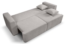 Schlafsofa >Point< in hellgrau, Webstoff - 250x95x99cm (BxHxT)