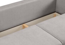 Schlafsofa >Point< in hellgrau, Webstoff - 250x95x99cm (BxHxT)