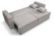 Schlafsofa >Point< in hellgrau, Webstoff - 250x95x99cm (BxHxT)
