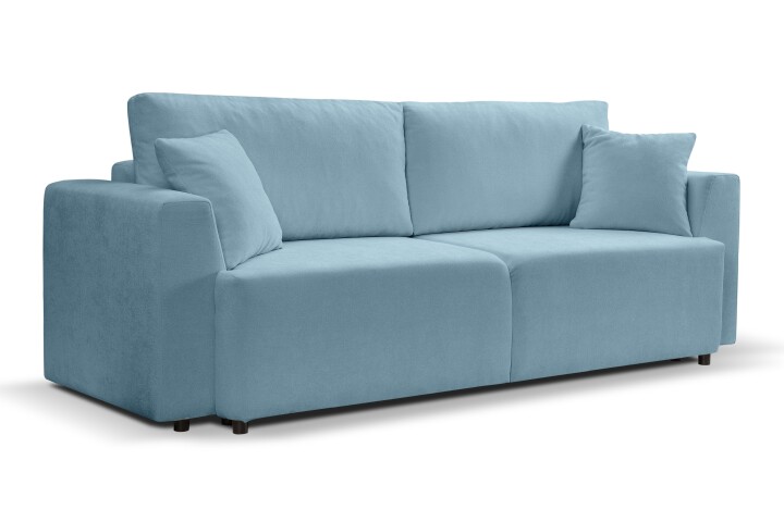 Schlafsofa >Point< in hellblau, Webstoff - 250x95x99cm (BxHxT)