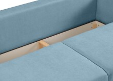 Schlafsofa >Point< in hellblau, Webstoff - 250x95x99cm (BxHxT)