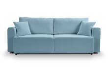 Schlafsofa >Point< in hellblau, Webstoff - 250x95x99cm (BxHxT)