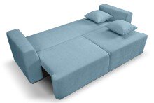 Schlafsofa >Point< in hellblau, Webstoff - 250x95x99cm (BxHxT)