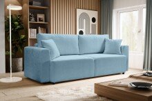 Schlafsofa >Point< in hellblau, Webstoff -...
