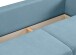 Schlafsofa >Point< in hellblau, Webstoff - 250x95x99cm (BxHxT)