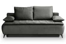 Schlafsofa >Sendi< in grau-beige, Velour - 210x103x90cm (BxHxT)