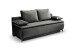 Schlafsofa >Sendi< in grau-beige, Velour - 210x103x90cm (BxHxT)