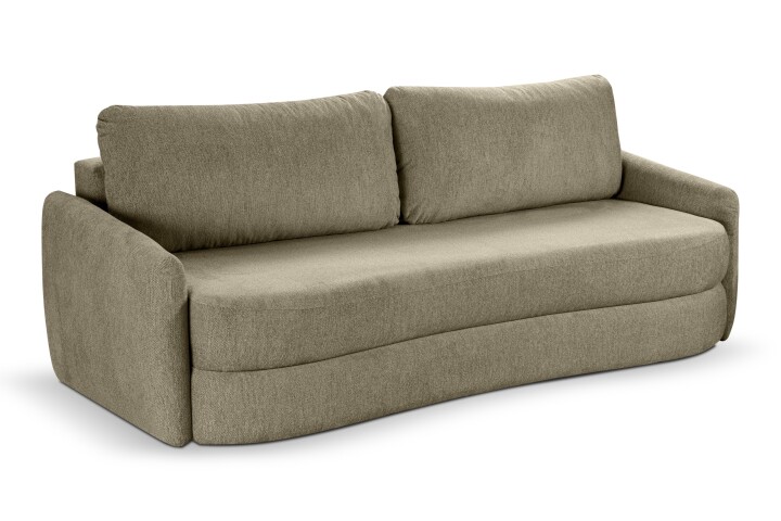 Schlafsofa >Diana< in grün, Strukturstoff - 231x93x108cm (BxHxT)