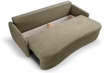 Schlafsofa >Diana< in grün, Strukturstoff - 231x93x108cm (BxHxT)