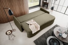 Schlafsofa >Diana< in grün, Strukturstoff - 231x93x108cm (BxHxT)