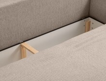 Schlafsofa >Diana< in beige, Strukturstoff - 231x93x108cm (BxHxT)