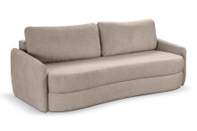 Schlafsofa >Diana< in beige, Strukturstoff - 231x93x108cm (BxHxT)