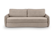 Schlafsofa >Diana< in beige, Strukturstoff - 231x93x108cm (BxHxT)