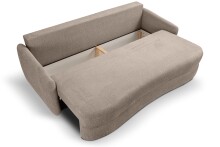 Schlafsofa >Diana< in beige, Strukturstoff - 231x93x108cm (BxHxT)