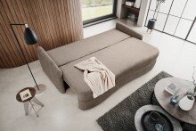 Schlafsofa >Diana< in beige, Strukturstoff - 231x93x108cm (BxHxT)