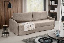 Schlafsofa >Diana< in beige, Strukturstoff -...