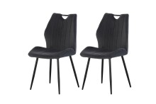 Esszimmerstuhl >Christin< 2er Set in anthrazit,...