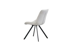 Drehstuhl >Emilia< 2er Set in creme, Webstoff - 52x85x61cm (BxHxT)